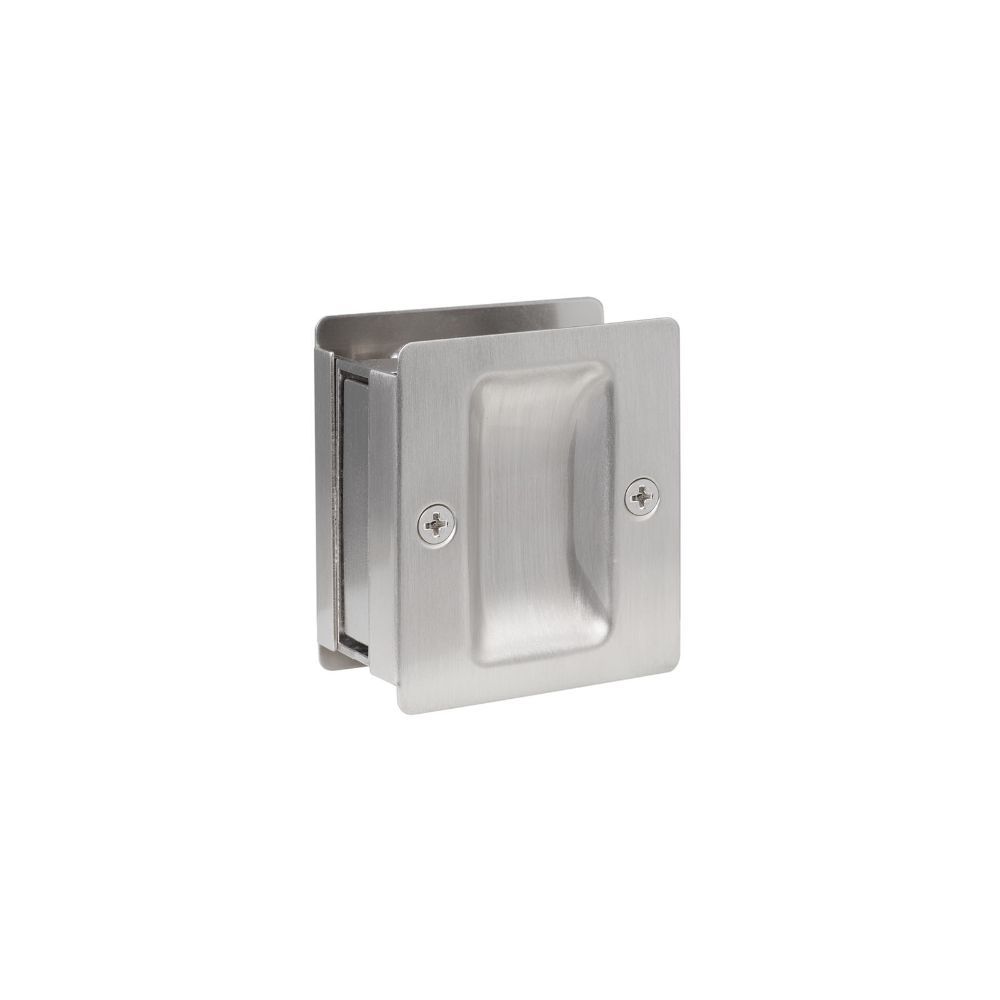 Sure-Loc Hardware DP711 15 Square Pocket Door Pull Passage in Satin Nickel